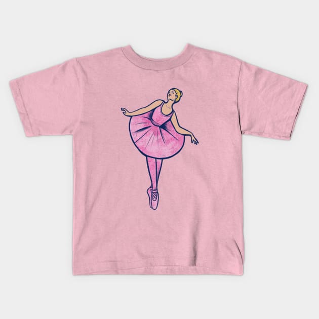 Ballerina Kids T-Shirt by bubbsnugg